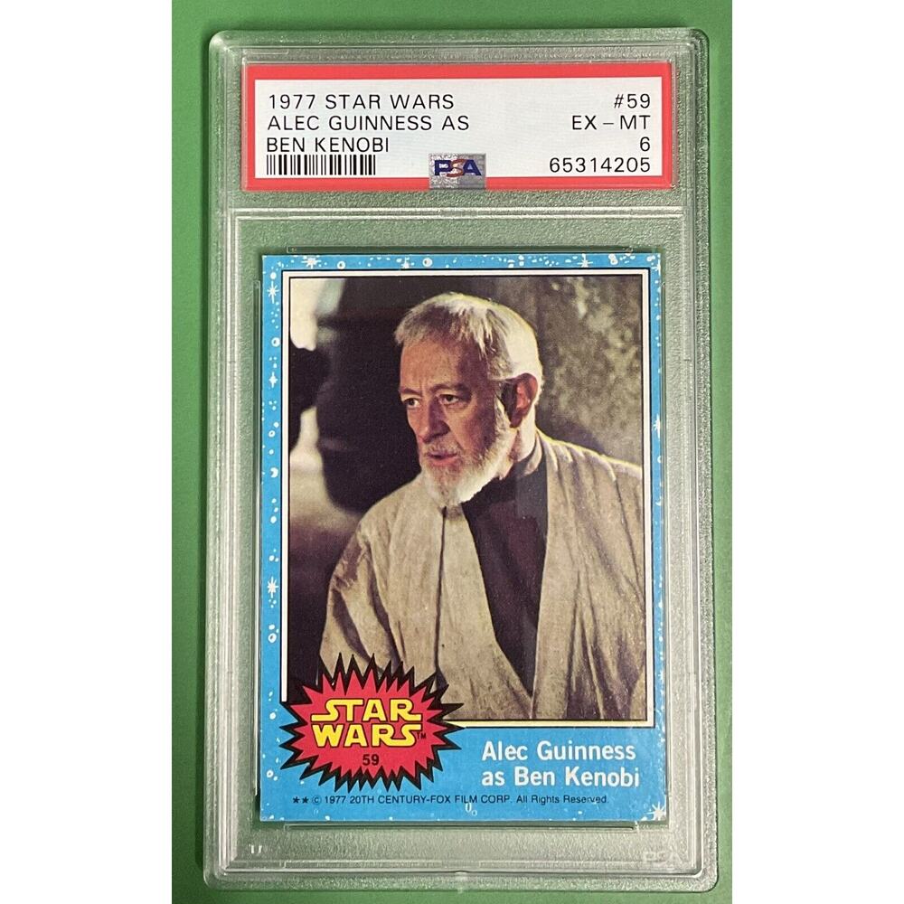1977 Star Wars Card #59 Alec Guiness As Ben Kenobi PSA 6 Cert #65314205